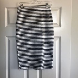 Ann Taylor Striped Pencil Skirt Size 0